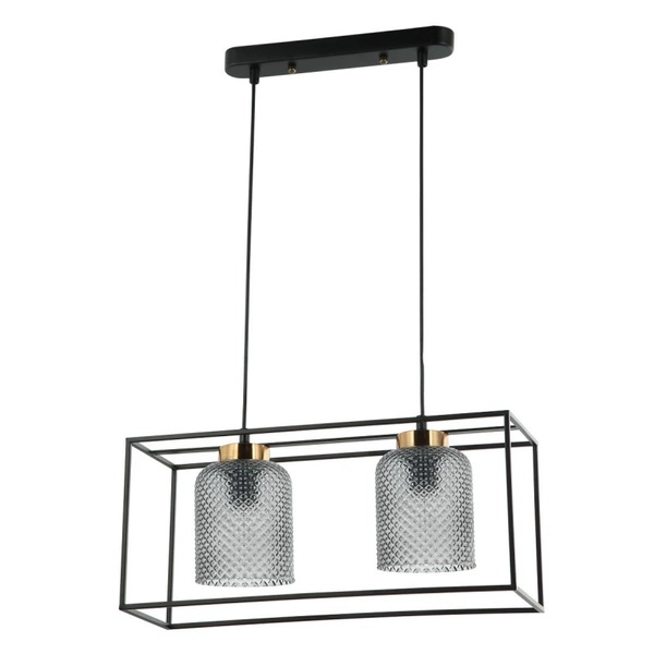 Lampa wisząca RETRO Sinella szer. 46,5cm 2xE27 | czarny
