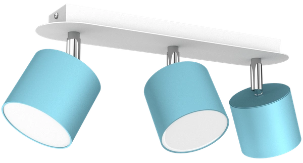Lampa sufitowa DIXIE BLUE 3x GX53 szer. 34cm | niebieski