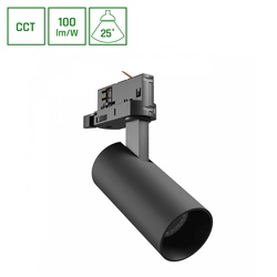 ANDROMEDA PRIME NA SZYNOPRZEWÓD 3F CCT 8W 230V 25st IP20 śr. 54x109x160mm CZARNY SPECTRUM