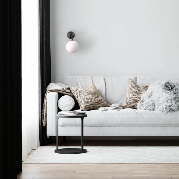 Czarny kinkiet kula DORADO śr 12cm