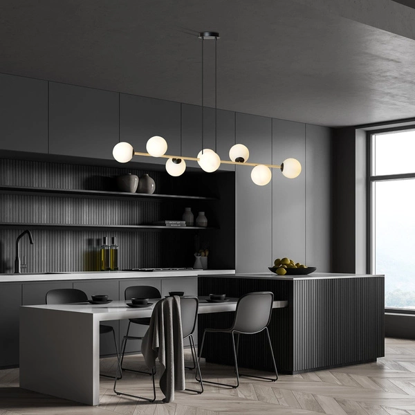 Lampa wisząca Emibig GRAVITY 8 BL OPAL 1241/8