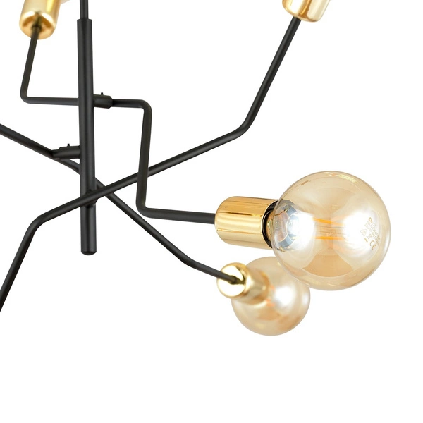 Lampa sufitowa Emibig BOLT 6 Czarny GOLD 1125/6
