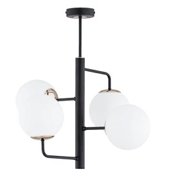 Lampa sufitowa ALFA LAMUR CZARNA & BIAŁA 4xE14 52cm | 63284