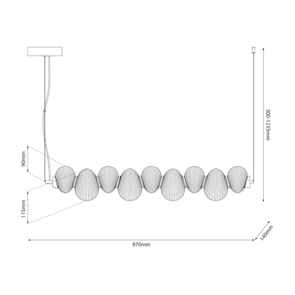 Lampa wisząca BOLLA GOLD 32W LED