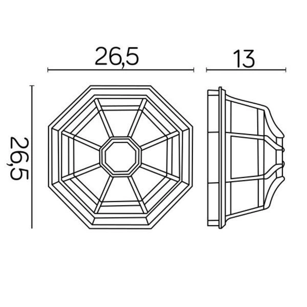 Lampa ścienna sufitowa zewnętrzna Retro Classic K 3012/P SZ | czarny