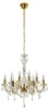 Żyrandol z kryształkami MARIA TERESA 38-94653 złoty/transparentny 8x40W E14
