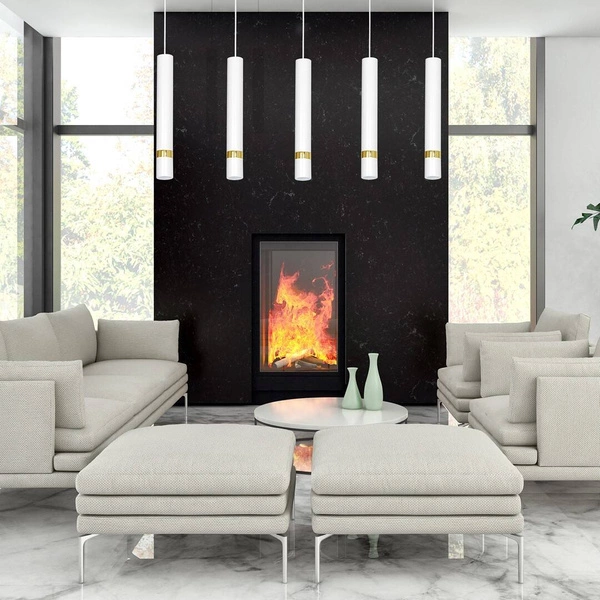 Lampa wisząca JOKER, MLP6122, biały/złoty, 5x8W GU10