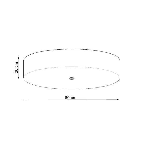 Lampa sufitowa SKALA SL.0813, 80cm, biała, 6x60W E27