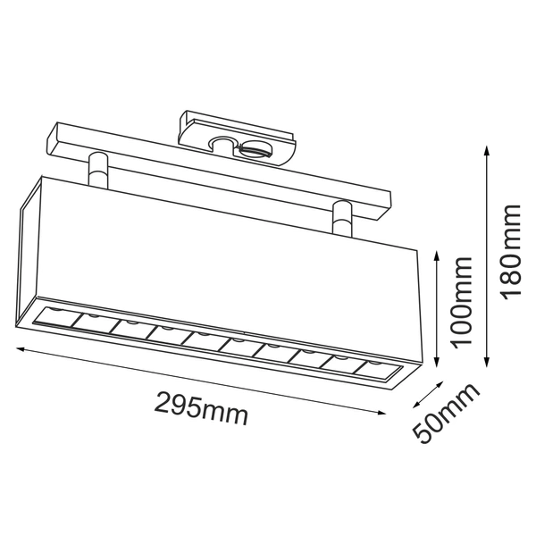 Spot A - Glare track 10 - Biały - Szynoprzewód 1F 230V 4000K 6329 Antigo