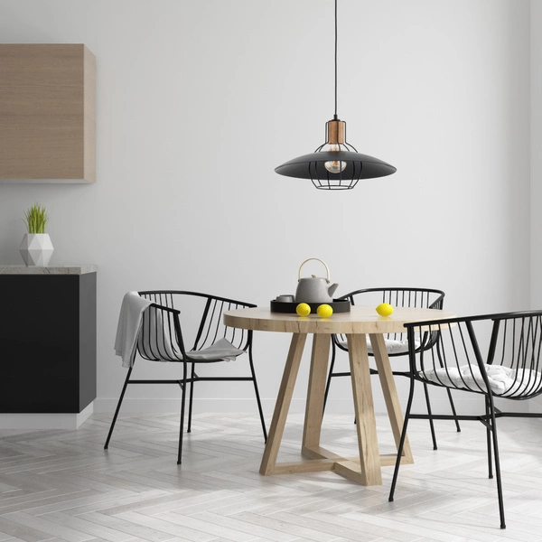 Lampa wisząca ALFA DOMINO GRAFITOWA 1xE27 45cm | 61251