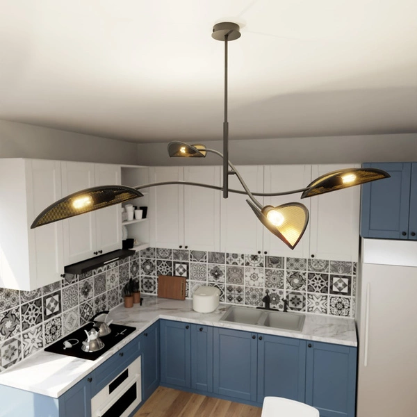 Lampa sufitowa Emibig LOTUS 4 Czarny/GOLD 1106/4