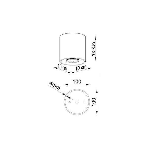 Plafon Sollux ORBIS Lampa sufitowa aluminiowa antracyt 1xGU10 40W, SL.0568