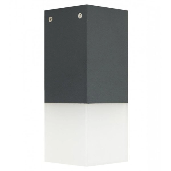 Stylowa lampa sufitowa zewnętrzna E27 wys. 20cm CUBE CB-S DG | ciemny popiel