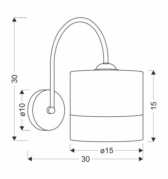 Kinkiet BIANCO, 21-17581, biały/orzech, 1x40W E27