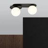 Lampa sufitowa Emibig PLAZA 2 Czarny/OPAL 1118/2