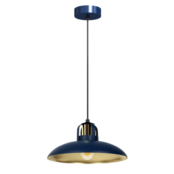 Lampa wisząca FELIX NAVY BLUE/GOLD 1xE27