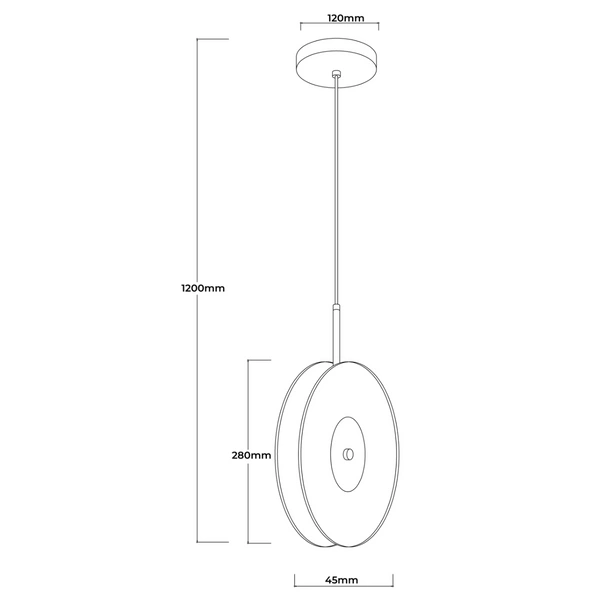 Wisząca lampa pionowa Casy dymna LED CCT