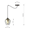 Lampa wisząca Emibig LEVEL 1 BL GRAFIT 757/1