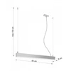 Lampa wisząca PINNE 650 ALUMINIUM 22W barwa neutralna 4000K TH.034