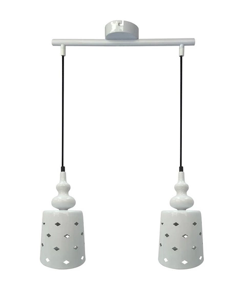 Lampa wisząca HAMP 32-51929 biała 2x60W E27