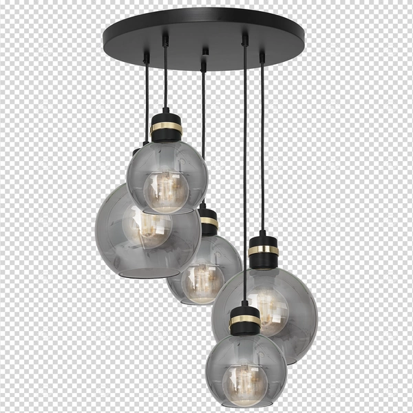 Lampa wisząca KOŁO OMEGA BLACK / GOLD MLP6534