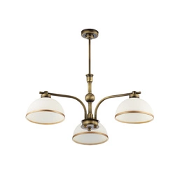 Klasyczny Żyrandol MONTANA wys. 55cm 3xE27 15W IP20 | Mosiądz patynowany