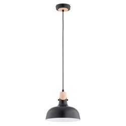 Lampa wisząca ALFA SOLO GEM CZARNA 1xE27 23cm | 61314