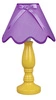 Lampka stołowa/nocna LOLA 41-84378 żółta/abażur fioletowy 1x40W E14