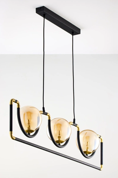 Nowoczesna Lampa wisząca HANZA wys. 30-100cm 3xG9 14W IP20 | Złoty