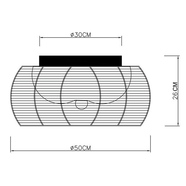 Lampa sufitowa, plafon TANGO 50cm siatka
