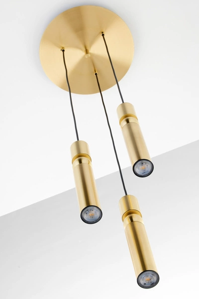 Nowoczesna Lampa wisząca ALAS wys. 35-136cm 3xG10 14W IP20 | Złoty