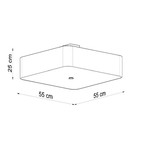 Plafon LOKKO, SL.0826, czarny, 55 cm, 5x60W E27