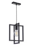 Nowoczesna lampa wisząca EDEN E27 60W szer. 26cm | czarny