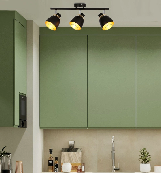 Lampa sufitowa ALEKSANDRIA, 93-13767, czarny/złoty, 3x40W E14