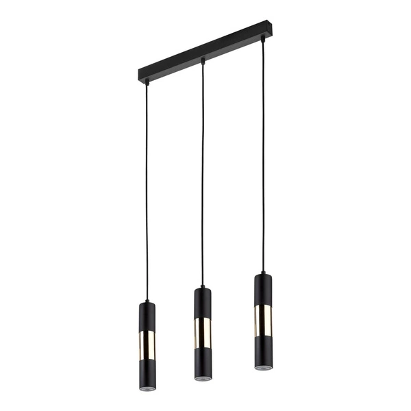 VIVIEN BLACK/GOLD LAMPA WISZĄCA 3 PŁ LISTWA 4757