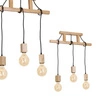 Lampa Wisząca JACK, MLP582, drewno naturalne, 3x60W E27