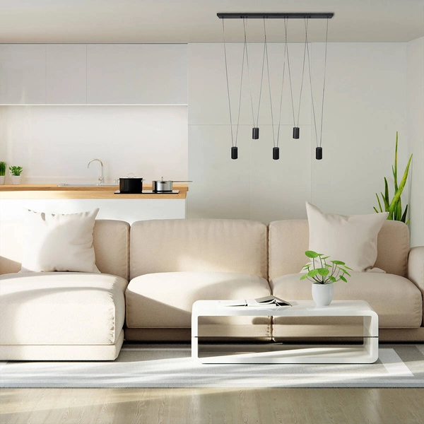 Lampa wisząca Toledo 5xGU10 czarna LP-432/5P BK