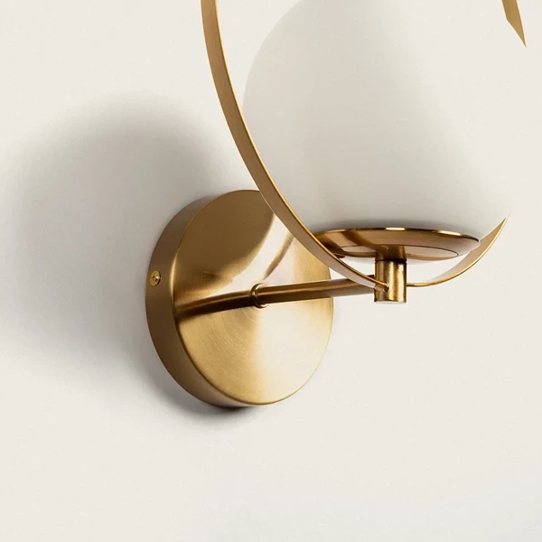 Kinkiet Złoty Kula Mleczna Abruzzo Florencia E27