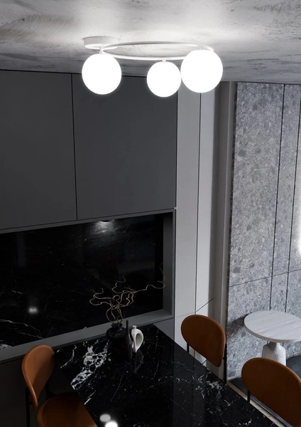 Lampa sufitowa Emibig SOPRA 3 WH OPAL 1258/3