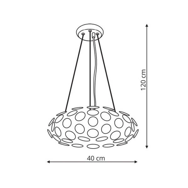 Lampa wisząca FERRARA, chrom, 3x60W E14