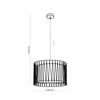 Nowoczesna lampa wisząca HARMONY BLACK 1655 3xE27 1655