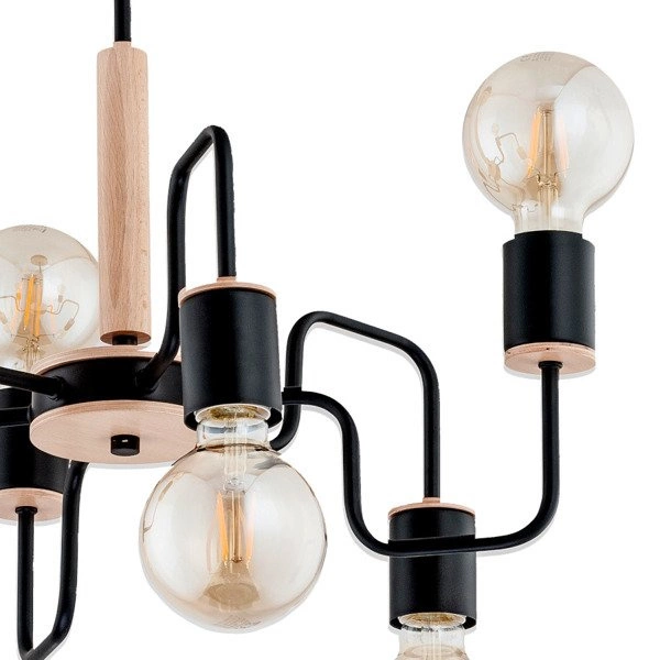 Lampa typu Żyrandol BREK VI drewno 53cm