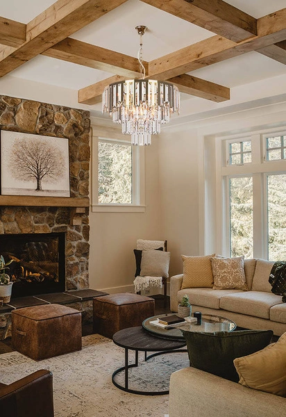 Żyrandol K-8174 z serii CAMERON GOLD