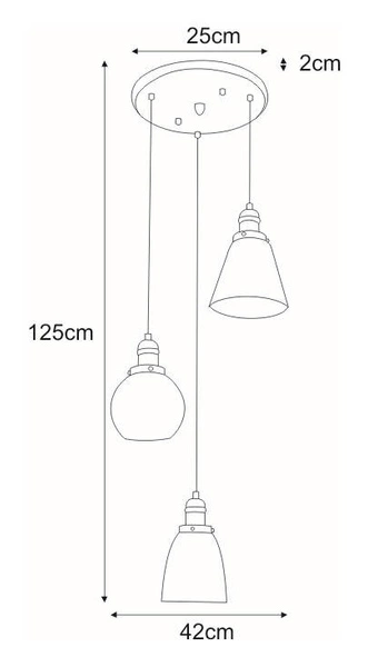 Lampa wisząca K-8036B-3 z serii SAMANTA