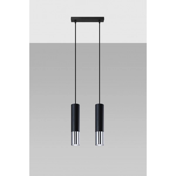 Lampa wisząca LOOPEZ 2 SL.0941 czarny/chrom 2xGU10