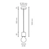 Pino Lampa Wisząca 1xE27 Max.60W Sosna Bejcowana/Czarny 71689104