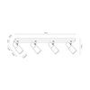 Lampa Sufitowa Birgit 4xE14 Max.40W Drewno Brzozowe/Szkło Alabastrowe 2222460