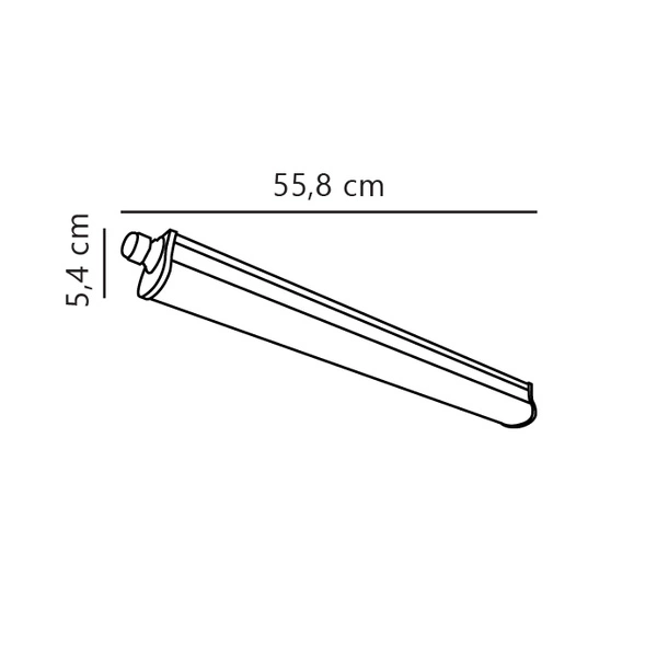Oprawa świetlna na listwę WESTPORT LED 4000K Biała neutralna Plastik | Szary