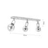Lampa Sufitowa Tamea 3xE27 Max.60W Dąb Olejowany/Czarny Metal 2037319800000