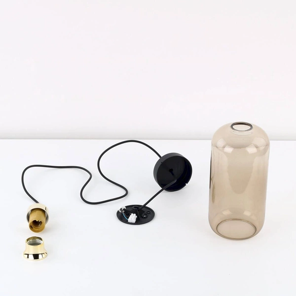 Nowoczesna lampa wisząca szklana MARCO GREEN E27 wys, 125cm | brązowy 3314